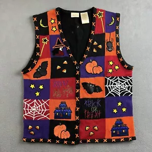 Chaleco Suéter Vintage Bobbie Brooks Halloween L Retro Vacaciones Profesor Estilo 3D - Imagen 1 de 11