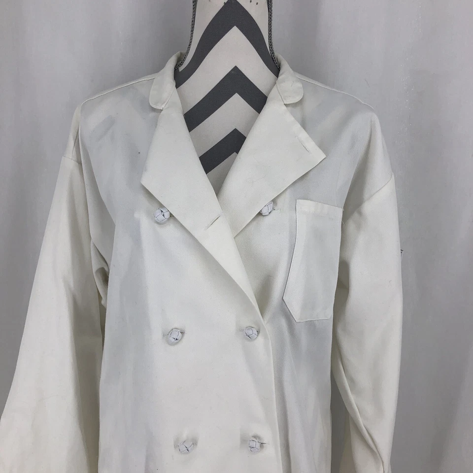 Uncommon Threads Working Wear Soft Knot Button Chef Coat Cook Jacket Unisex Med - Image 1 of 4