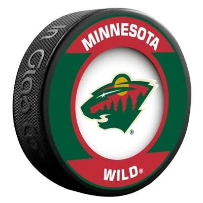 Disco de hockey coleccionable Minnesota Wild Retro Series Foto 1 de 2