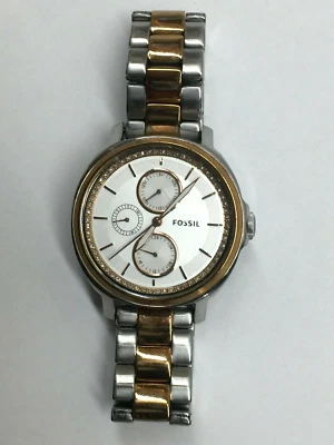 Reloj Pulsera Fossil ES3356 Unisex Cronógrafo Acero Inoxidable Funciona Batería Nueva Foto 1 de 4