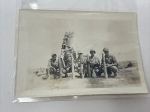 Vintage Photograph U.S. Army World War 2 Soldiers Posing With Artillery Shells - Picture 1 of 1
