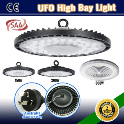 100W 150W 200W 300W 400W 500W UFO LED HIGH LOW BAY LIGHT FACTORY FLOOD GROW LAMP - image 1 of 4