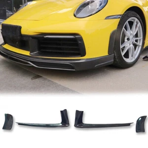 Carbon Fiber Front Fog Light Air Vent Trim For 2018-22 Porsche Carrera 911 992 - Bild 1 von 9