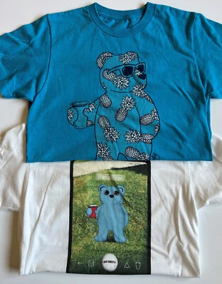 RIOT SOCIETY -Lote de 2 -Camisetas Hombre Manga Corta-Rojo Solo Copa Fiesta Oso-Pequeño Foto 1 de 4