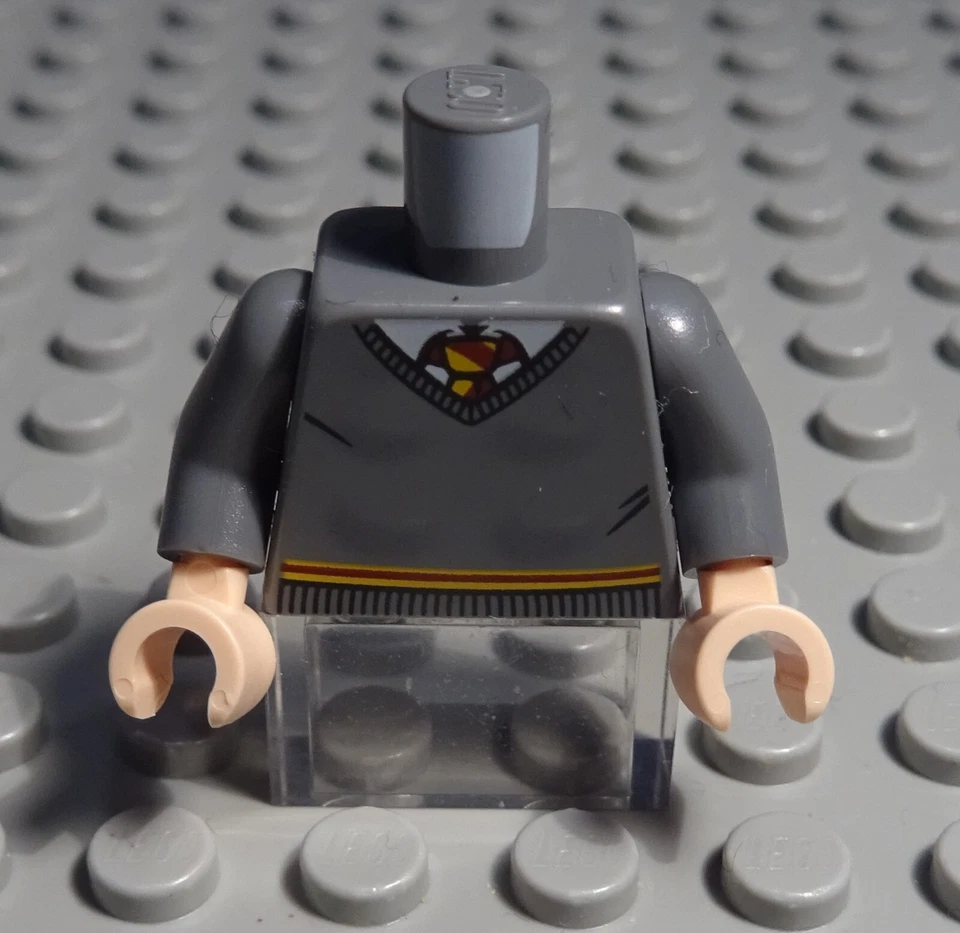 Lego Figur Zubehör Oberteil Torso new Dunkelgrau mit Dekor aus Harry Potter