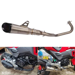 Motorcycle Exhaust System Muffler 310mm Link Pipe For Honda Grom Msx125 13-20 - Picture 1 of 5