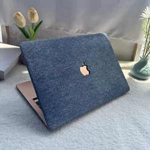 Gewebte Denim PU Leder Tasche Hülle für Macbook M4 Air 13 15 Pro 14 16 11 12 Zoll - Bild 1 von 9