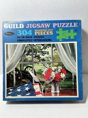 Puzzle Gremio 304 piezas Vintage Whitman serie 4425 no. 155 Early American COMPLETO Foto 1 de 3