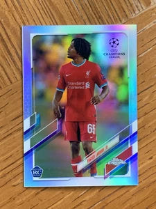 Yasser Larouci 2020-21 Topps Chrome UEFA RC Refractor #91 Liverpool FC - Picture 1 of 1
