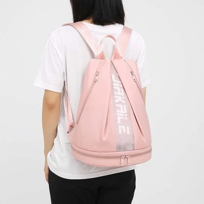 Adjustable Straps Gym Backpack Large Capacity Nylon Sport Daypack  Couple - Image 1 of 4