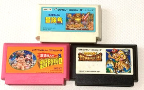 Lot 3 Takahashi Meijin no Boukenjima 1 2 3 set Adventure Island NES Japanese ver