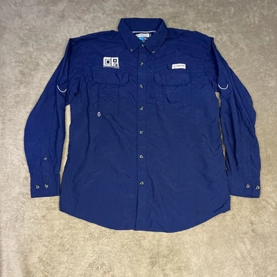 Magellan Mens Size/M “Missions” Fish Gear Shirt Laguna Madre Relaxed Fit/Wicking - Image 1 of 4