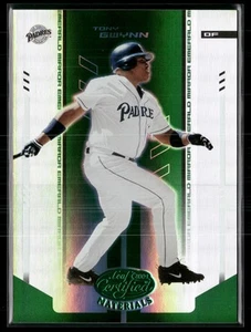 2004 Leaf Certified Materials #219 Tony Gwynn Mirror Emerald #/5 - Picture 1 of 2