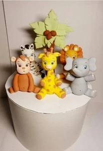 Zoo Animal Fondant Cake Topper, Safari, Fondant, Animales - Imagen 1 de 3