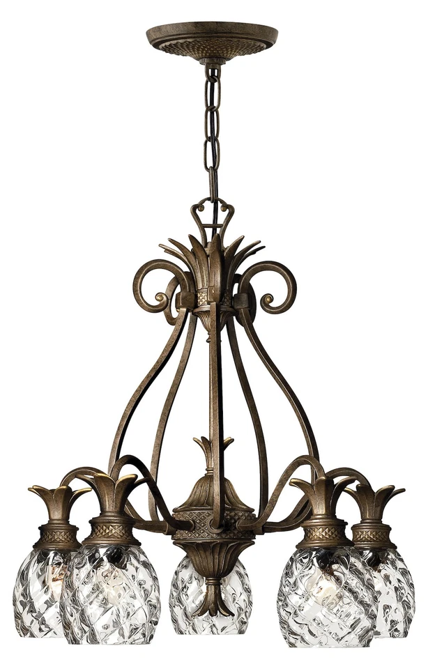 Hinkley Lighting 4885PZ Plantation 5-light Chandelier in Pearl Bronze