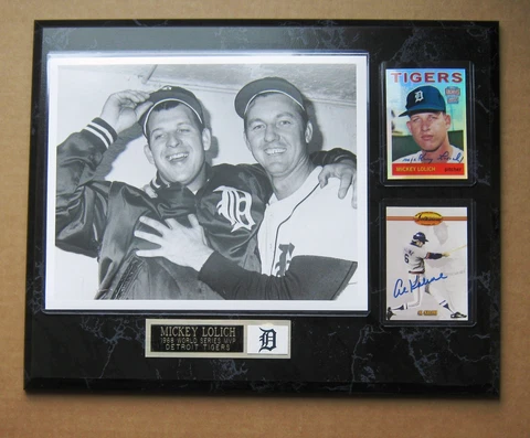 1968 Mickey Lolich World Series MVP Game 5 with Al Kaline Photo Plaque - Signed! Cover
