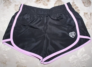 GUANTE CORPORAL para niñas negro con ribete rosa pantalones cortos activos con forro de ropa interior talla 8 - Imagen 1 de 5