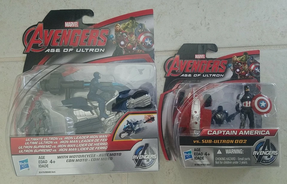 Avengers Ultimate Ultron Leader Iron Man Motorcycle Captain America Figures S12