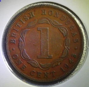 Caraibi America Centrale British Honduras 1 cent 1943 - B.H. Centesimo - Belize - Picture 1 of 3