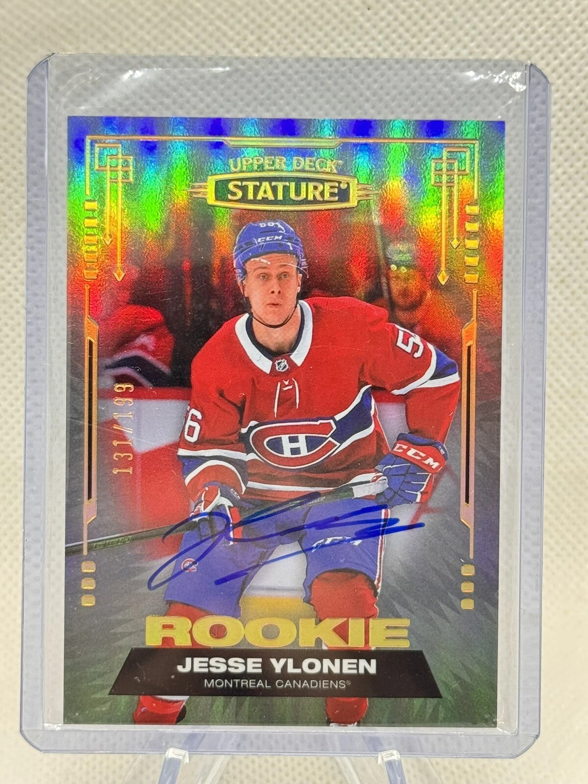 2022-23 UD Stature 21-22 Update Rookie Auto #102 JESSE YLONEN /199