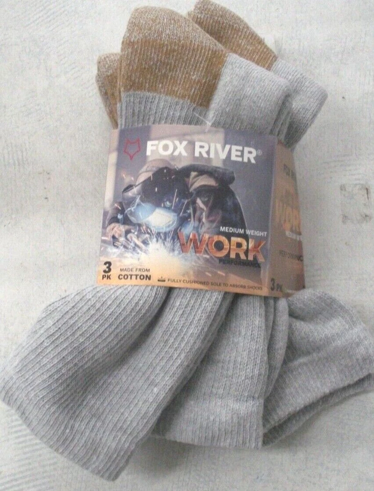 Calcetines Fox River, Fox River Work Value Pack Crew, Fox River 6527, 3 pares, gris Foto 1 de 1