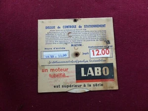 Disque de stationnement Automobile HUILE LABO Garage - Imagen 1 de 2
