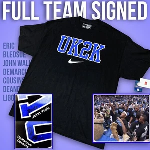 *TEAM SIGNED* NIKE UK2K 2000 Wins Kentucky UK Wall Cousins Bledsoe Shirt Sz XXL - Picture 1 of 13