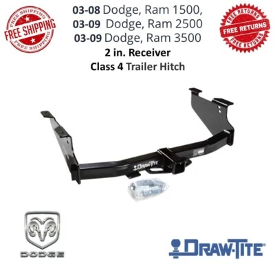 Enganche de remolque Draw-Tite 75420 clase IV, 2 pulgadas Receptor para Dodge Ram 1500 y 2500 Foto 1 de 4