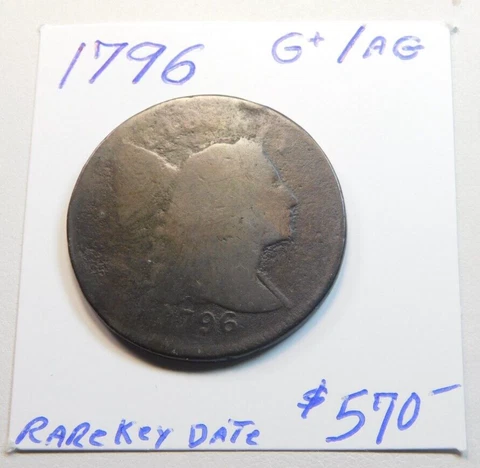 1796 G+ / AG RARE LIBERTY CAP LARGE CENT - ORIGINAL!!!!!!!!!!!, NEVER CLEANED ⭐⭐ Cover