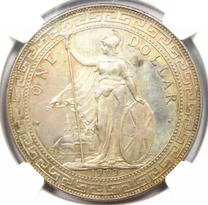 1907-B Great Britain Trade Dollar T$1 Certified NGC Uncirculated Detail. UNC MS - Picture 1 of 4