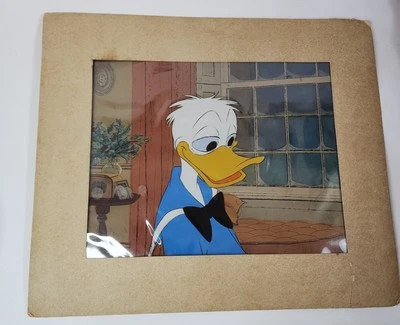 Dibujo de celuloide pintado a mano ORIGINAL del Pato Donald de una producción de Walt Disney Foto 1 de 4