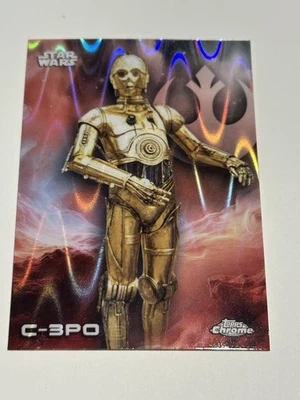 2025 Topps Chrome Star Wars C-3PO #13 RayWave Refractor - Image 1 of 2