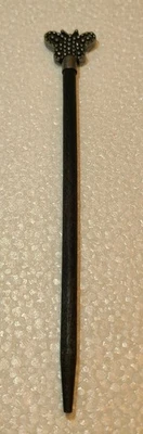 Accesorio para el cabello de madera tradicional de peltre de metal mariposa de colección Foto 1 de 4