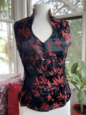 Vintage Om Gallery Vest Silk Blend Handmade in Vietnam Size M - Image 1 of 3