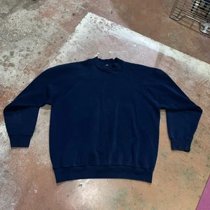 Vintage Fruit Of The Loom Sweatshirt Mens Size XL Blue Blank 90s Y2K - Picture 1 of 5