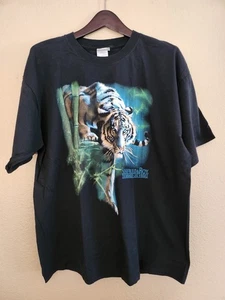 Siegfried & Roy T-Shirt Tee Black Tiger The Mirage Las Vegas 100% Cotton SZ XL - Picture 1 of 7