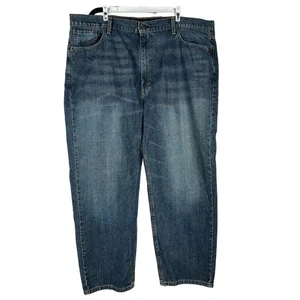 Levi Strauss & Co 550 Mens Relaxed Fit Jeans Size W44 L30 Classic Blue Denim - Picture 1 of 8
