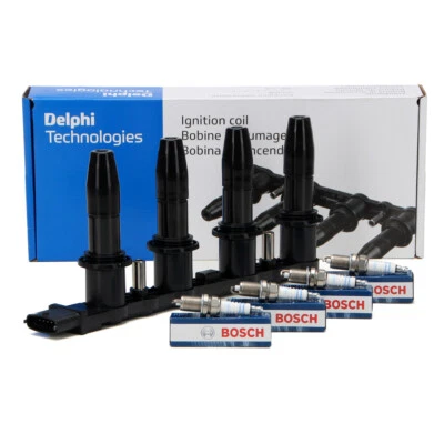 DELPHI Zündspule + BOSCH Zündkerze für OPEL ASTRA SIGNUM VECTRA ZAFIRA 1.6 1.8 - Bild 1 von 3