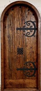 Solid Texas oak wood arched top door with hardware 2 sets trim Your choose size