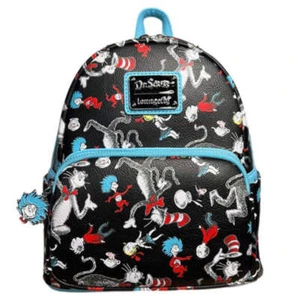 Dr. Seuss Cat in The Hat US-exklusiver Mini-Rucksack aus Kunstleder mit verstell - Bild 1 von 1