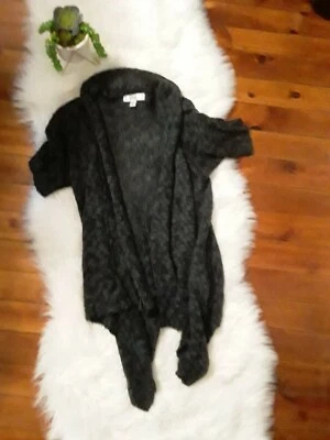 Cárdigan suéter tejido drapeado azul para mujer talla extra grande  Foto 1 de 4