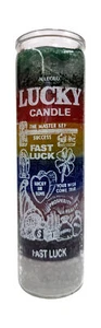 Fast Luck 7 Color Pillar Candle - Picture 1 of 2