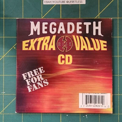 Used Audio Music CD Megadeth Extra Value CD Free Limited Edition Promo Sampler - Image 1 of 4