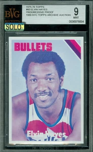 1975-76 TOPPS # 60 ELVIN HAYES HOF PROOF BGS 9 MAC SOLO FINEST GRADE $1,000 CARD - Picture 1 of 8