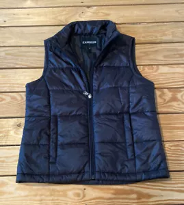 Express Women’s Full zip Puffer Vest size XS Black C1 - Picture 1 of 8