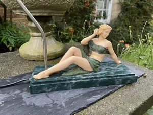 Lámpara Escultura Art Deco Colección Leonardo Menor y Pavey Dama Sentada - Imagen 1 de 18