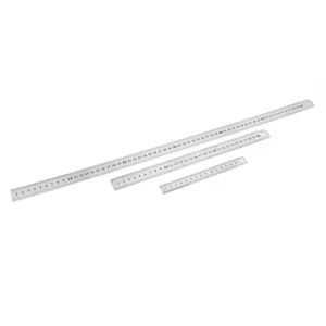 Home Metric 15cm 30cm 60cm Measuring Silver Tone Scale Straight Ruler 3 in 1 - Picture 1 of 2