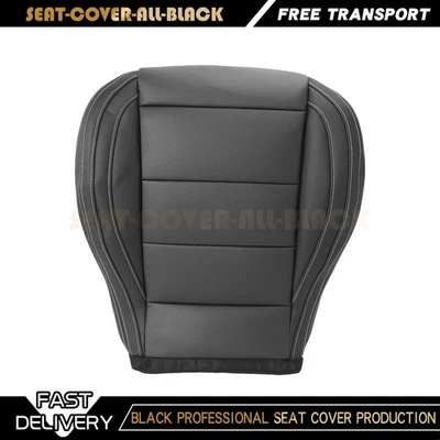 Driver Bottom For 2015 to 2023 Ford Mustang GT Leather Seat Cover Black - Изображение 1 из 4
