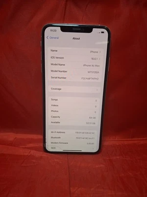 Apple iPhone XS Max - 64GB - Black - 80% battery  (Unlocked) READ DESCRIPTION - Image 1 of 4