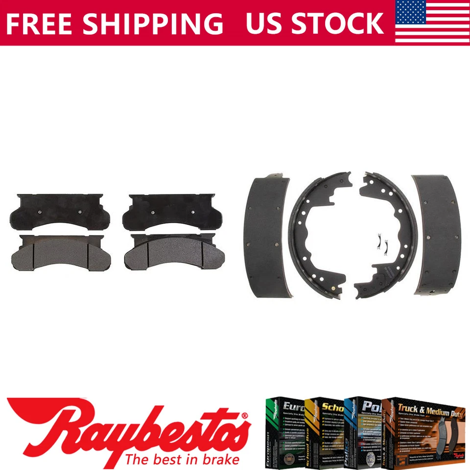Pastillas de freno delanteras metálicas y zapatas traseras Element3 para Ford F-250 F-350 1992-1994 Foto 1 de 4